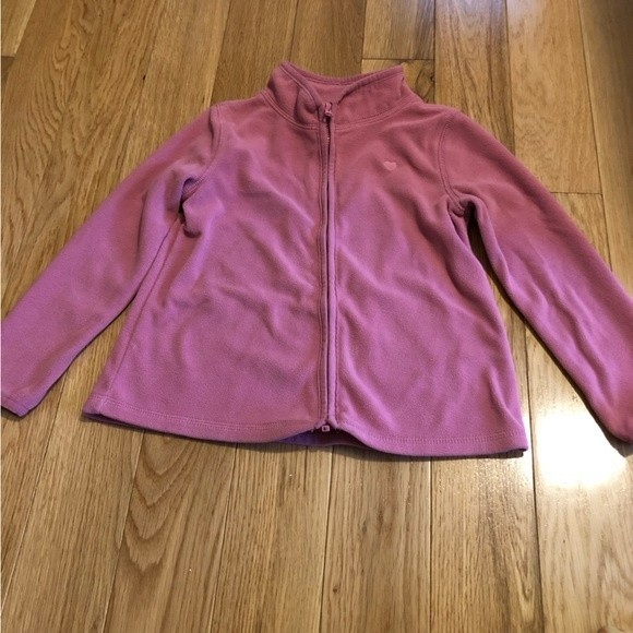 Osh Kosh B’Gosh 4T Girls Full Zip Pink Fleece Jacket - Picture 1 of 5